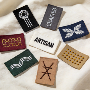 <span class=keywords><strong>Etichette</strong></span> <span class=keywords><strong>Artigianali</strong></span> Personalizzate Ricamate con Motivo Geometrico per Abbigliamento, Logo del Marchio, Decorazione, <span class=keywords><strong>Etichette</strong></span> Premium - Product Image 4