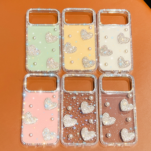 Coque de téléphone de luxe antichoc avec paillettes, perles et strass pour iPhone 17 16 15 14 13 Pro Max 16E 17 Air - Product Image 1