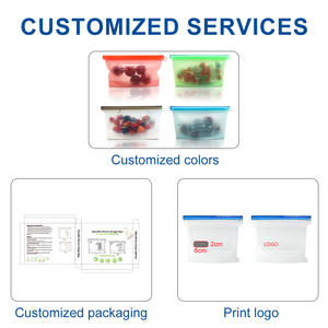 Sac de conservation alimentaire en silicone réutilisable, durable, sans BPA, écologique, sac de voyage <span class=keywords><strong>sous</strong></span> <span class=keywords><strong>vide</strong></span> pour animaux de compagnie, sandwichs, fruits et pain - Product Image 5