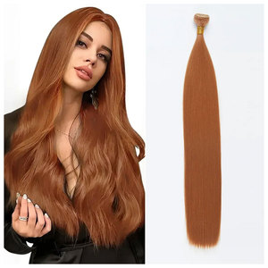 Rebecca Premium Extensions de Cheveux Synthétiques Résistantes à <span class=keywords><strong>la</strong></span> Chaleur, Ombré Blond, Lisses comme des Baguettes, en Paquets - Product Image 2