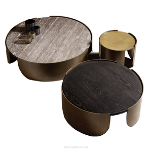 Top Hot Sale Italian Design Luxury Wooden Bedside <b>Table</b> Round Gray Black <b>Coffee</b> <b>Table</b> for Living Room Italian Design Luxury Coff - Product Image 2