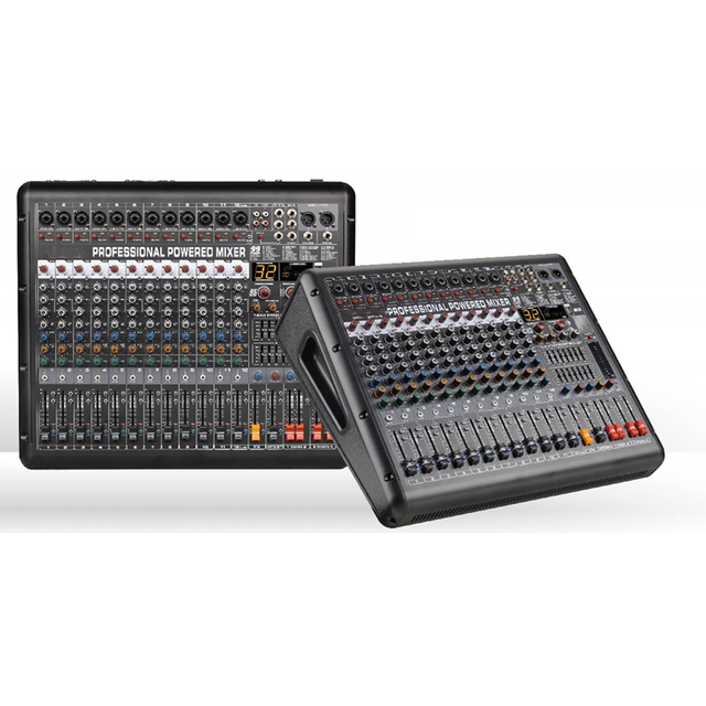 Professional 12 Channel Amplifier Mixing Console with USB Input Interface, Supporting Computer Recording and Audio Playback