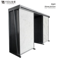 Roche de présentation de carreaux de céramique à sublimation de qualité supérieure avec mécanisme de dalle orbitale coulissante et plinthes de salon commercial