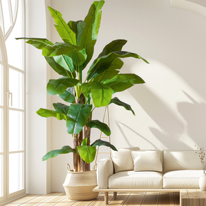 Vente en Gros de Bonsaï pour Décoration de Jardin Feuilles Tropicales Faux <span class=keywords><strong>Bananier</strong></span> Artificiel Plantes Artificielles pour la Décoration Intérieure - Product Image 1