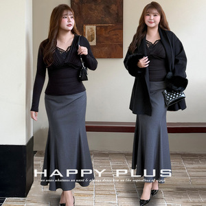 Ensemble élégant jupe queue de poisson grise avec haut et manteau noirs, robe midi moulante en satin pour femme, taille naturelle N9410 - Product Image 4