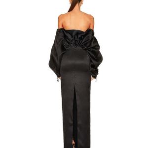 Robe de Soirée Longue en Satin Élégante et Sexy pour Femme, Modèle Asymétrique à Épaule Dénudée, Vente en Gros de Vêtements de Haute Qualité - Product Image 2