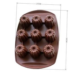 Moule en silicone classique à 12 cavités Lar pour la cuisson de gâteaux ou de chocolats, idéal pour les pains et les pâtisseries - Product Image 1