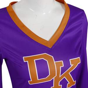 Costume de pom-pom girl violet de l'école secondaire de <span class=keywords><strong>Jennifer</strong></span>, inspiré de Megan Fox, ensemble jupe de compétition pour fille - Product Image 4