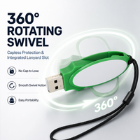 Clé USB pivotante en plastique 2.0, nouvelle, directement de l'usine, logo personnalisé, cadeau d'entreprise, dropshipping, 8 Go-64 Go