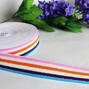 Bền sọc phong cách dệt ban nhạc đàn hồi màu vàng và màu đen đàn hồi Webbing - Product Image 6
