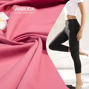 Stock Hoge Elastische Stretch Wicking Microfiber Dry Fit Leggings Polyester Spandex Yoga Stof Voor Sportkleding