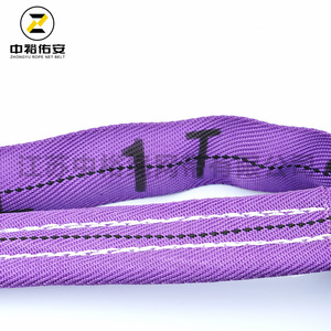 Eslingas de elevación flexibles de poliéster con doble extremo de ojo a ojo, planas de 8 mm, de alta resistencia para grúas y transporte. - Product Image 2