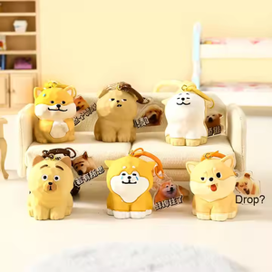 Portachiavi all'ingrosso in resina stile intaglio del legno portachiavi stravagante cartone animato acrilico figurina zaino pendente accessori regalo - Product Image 3