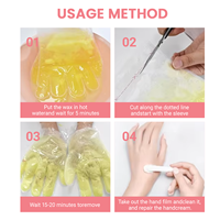 Gants en paraffine réutilisables aux extraits de rose, 6 paires, masque pour les mains anti-âge, hydratant, blanchissant, spa, salon, maison, OEM, ODM