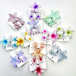 Pinza de Pelo de Plástico con Diseño de Flor de Gelatina, Simple y Elegante, para Mujer, con Aspecto de Alta Gama, Accesorio de Regalo para Peinados y la Parte Trasera de la Cabeza - Product Image 2