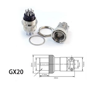 מחבר כבל שקע תקע תעופתי הפוך זכר נקבה סדרת GX GX20 M20 GX-16 2 5 7 פינים 2 פינים 3 פינים 4 פינים 5 פינים 6 פינים 9 פינים - Product Image 2