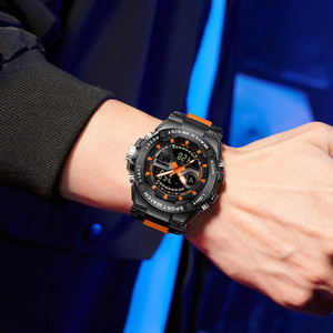Reloj SANDA 3363 de Moda Casual para Hombre de Negocios, Reloj Electrónico LED Multifuncional Deportivo con Alarma, Cronógrafo y Luminoso - Product Image 3