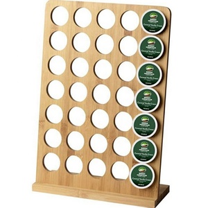 Soporte de pared para cápsulas de café de bambú ecológico con estante de almacenamiento que ahorra espacio - Product Image 6