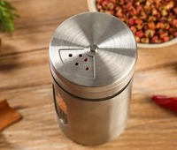 Assaisonnement en acier rustique bouteille en verre Barbecue épandeur pot de sel et pot de poivre ensemble d'outils de cuisson