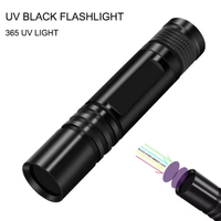 Portable Mini 365nm UV LED lampe de poche stylo ultraviolet lumière noire lampe AA batterie détecteur torche pour corps en alliage d'aluminium pour animaux de compagnie