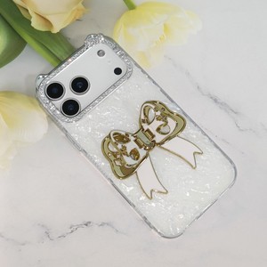 เคสโทรศัพท์แบบตั้งได้ Bow Bling สำหรับ iPhone 17 Pro Max 16 15 11 ลายหูแมว ประดับเพชร ป้องกันกล้อง พร้อมกลิตเตอร์ สำหรับสาวๆ ผู้หญิง - Product Image 5