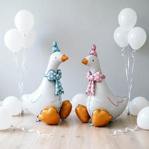Ballons géants en forme d'oie en aluminium pour <span class=keywords><strong>anniversaire</strong></span>, fournitures de fête sur le thème des animaux de la <span class=keywords><strong>ferme</strong></span>, décoration de baby shower - Product Image 1