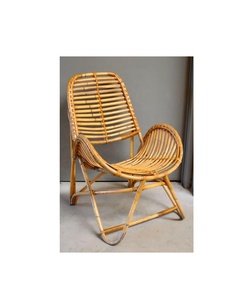 Rattan Ottoman <strong>Coffee</strong> <strong>Table</strong> - <strong>Wicker</strong> Cane Wood Bamboo Encircled Pouffe <strong>Stool</strong> - Product Image 3