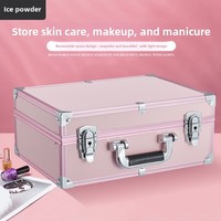 Boîte de maquillage miroir LED intelligente professionnelle miroir de beauté boîte de maquillage extérieure Portable pour les voyages d'affaires