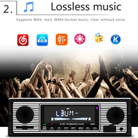 Récepteur audio de voiture classique SX-5513 BT Vintage double bouton tuner FM lecteur MP3 avec USB et AM Wave bande écran tactile autoradio