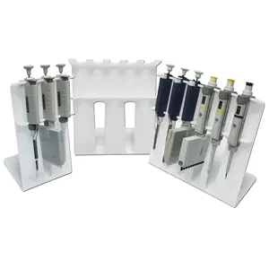 OEM 3 5 6 8 Place Support de pipettes de manipulation de liquides Pipeta Laboratoires cliniques Support de pipettes multicanaux en acrylique blanc