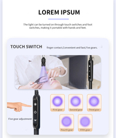 Lámpara UV LED para Pestañas con Control Táctil, Lámpara UV para Salón de Belleza, Secado Rápido en 0.5s, Luz LED para Extensión de Pestañas