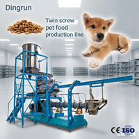 Chaîne de production complète d'équipements de fabrication d'aliments pour animaux de compagnie CE Factory Auto Dry : machine extrudeuse pour aliments secs pour chats et chiens