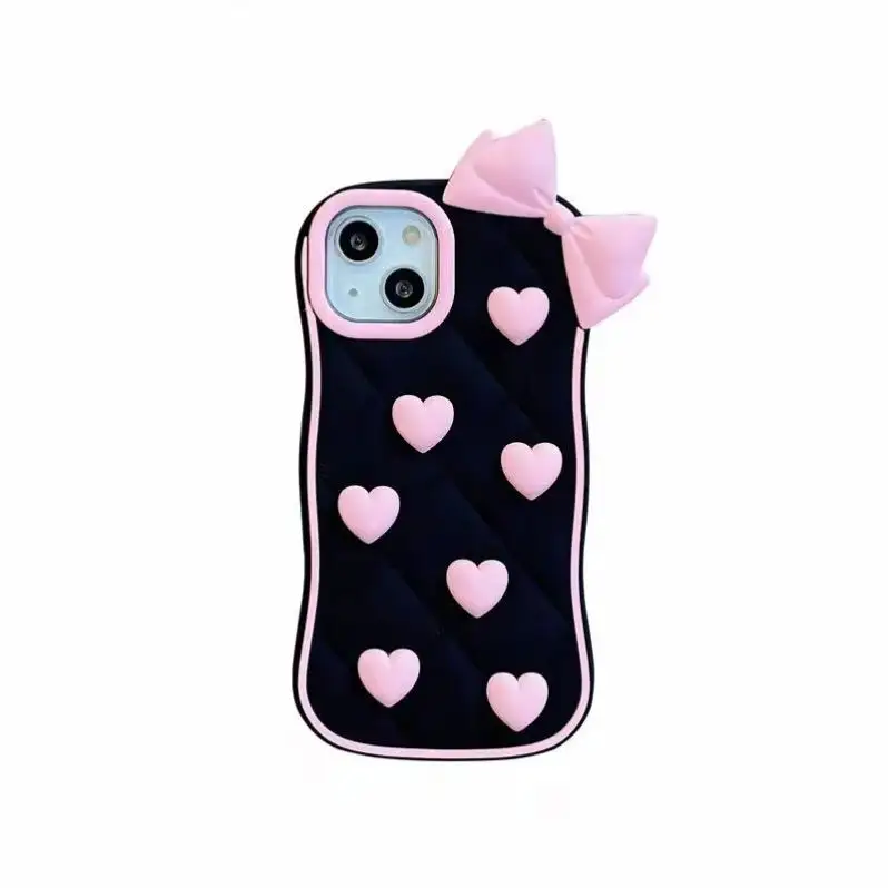 Luxury Girl Lovely Pink Mirror Barbie Cell Phone Case For iPhone15 14 13 12 Pro Max X XS 8 Plus Soft Silicone Protection Cover