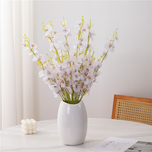 Qq342 estilo barato Artificial Delphinium boda escenario decoración flor seda amarillo flor Artificial - Product Image 5