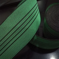 Ceinture extensible de meubles de sangle élastique de sofa durable rayé vert fort en petits pains