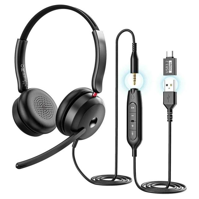 ONIKUMA X81 Professional Ear-Wrapped Wired Computer USB Gaming Headset Noise Reduction RGB Lighting Waterproof Design for Sports