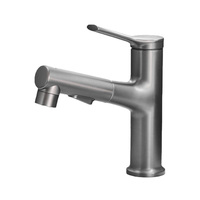 Robinet de salle de bain moderne à un trou, blanc, design APP, avec sortie d'eau chaude et froide coulissante, en laiton, pour lavabo de toilette
