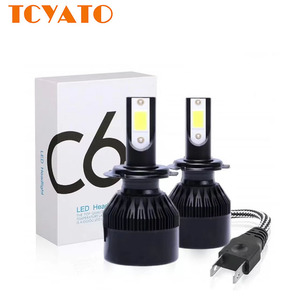 Faros Delanteros LED para Automóvil TCYATO C6-H4, 35 W, 6000 K, Luz Blanca, Bombilla LED H4, Bombilla LED H11, Bombillas LED para Automóviles - Product Image 1