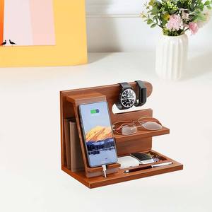 Soporte <span class=keywords><strong>de</strong></span> teléfono <span class=keywords><strong>de</strong></span> madera para organizador Soporte <span class=keywords><strong>de</strong></span> reloj Soporte <span class=keywords><strong>de</strong></span> billetera Organizadores <span class=keywords><strong>de</strong></span> escritorio Madera natural - Product Image 5