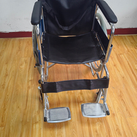 Fauteuil roulant manuel pliable en acier chromé brillant, modèle 809, classe II, pour usage clinique, best-seller, pliable, basique