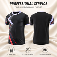 T-shirt de sport personnalisé sublimé pour homme, léger, séchage rapide, motif 3D, polyester, col rond, coupe ample, pour football, course à pied, gym, équipe
