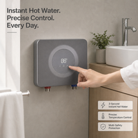 Chauffe-eau électrique instantané 5,5 kW sans réservoir pour eau chaude à la demande pour la douche de la salle de bain