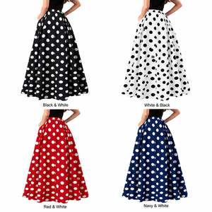 VESTIDOS DE ESCENARIO Y DANZA Falda Larga Vintage con Estampado de Puntos para <span class=keywords><strong>Mujer</strong></span> - Product Image 3