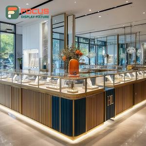 Modern Commercial Retail Jewelry Display Counter Wood <b>Frame</b> Mall Counter Jewelry Cabinet - Product Image 1