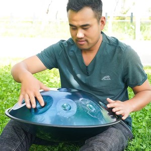 Instrument de musique d'usine pour la méditation, le yoga et la guérison, Handpan de 22 pouces avec 9, <span class=keywords><strong>10</strong></span>, 12 ou 14 notes, Ré mineur 440Hz, avec sac et support - Product Image 4