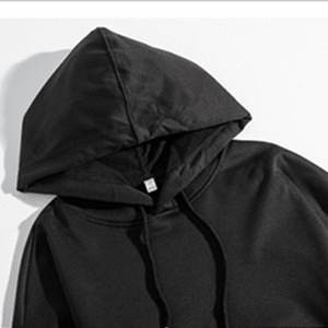 <b>Men's</b> Hoodie Solid Color Drop Shoulder Loose <b>Pullover</b> Long Sleeve Autumn Winter Breathable Leisure Custom Logo - Product Image 2