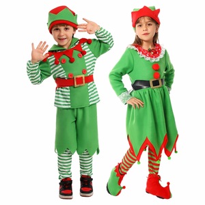 Costume de Noël pour enfants, rouge, vert, or, avec nœud, tenue de fête, tenue de spectacle - Product Image 4