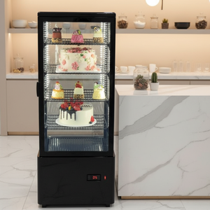 Verre vertical 360 °   Vitrine réfrigérée pour gâteaux, présentoir commercial pour pâtisseries et desserts, vitrine de réfrigération pour la vente au détail - Product Image 2