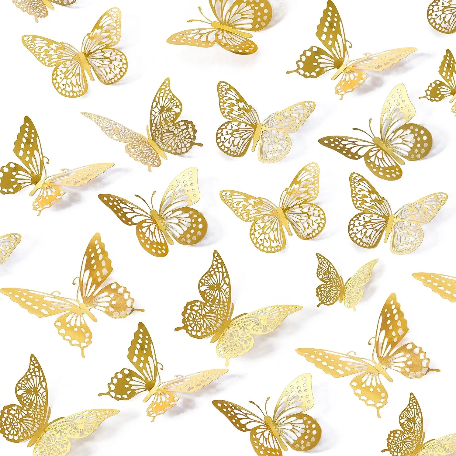 3D металлическая бабочка Настенный Декор 3d Бабочка съемные наклейки на стену украшения для вечеринки