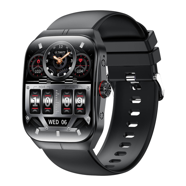 HK80 Smart Watch AMOLED Curved Screen NFC Payment Bluetooth Call Health Monitor Fitness Tracker for Women Men